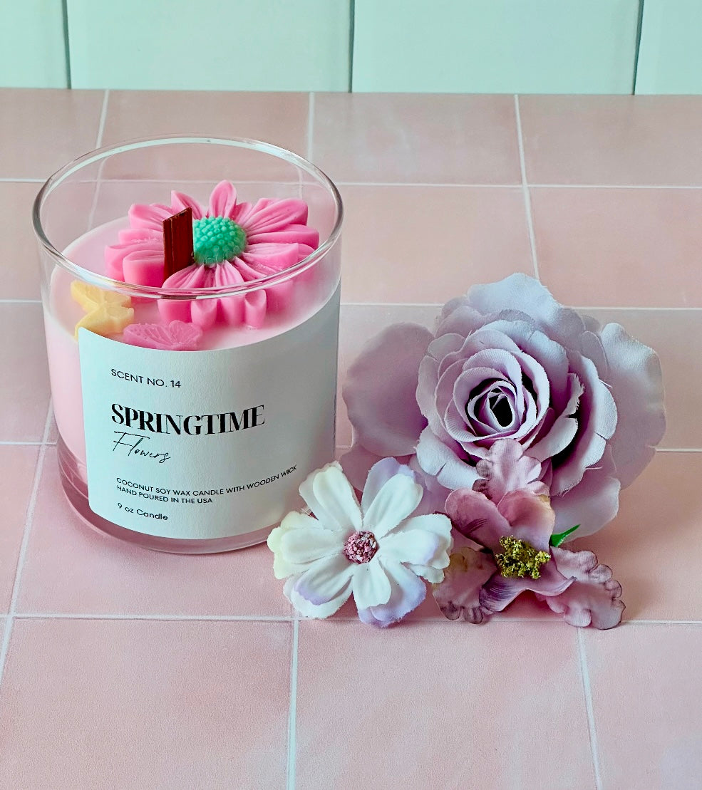 Springtime Flowers Scented Candle