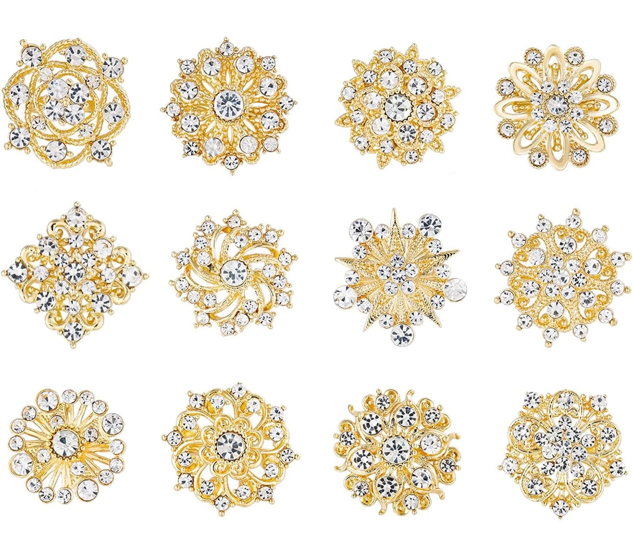 Crystal Brooches for Scented Candle Bouquets