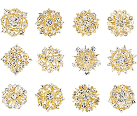 Crystal Brooches for Scented Candle Bouquets