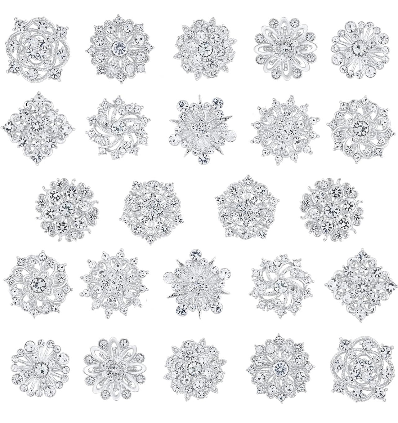 Crystal Brooches for Scented Candle Bouquets